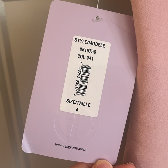 NWT JS Collections Pink Shift dress with sheer mesh/tulle top - Picture 7 of 9